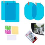 SARTE Car Anti Fog Film Car Rearview Mirror Films Anti-Rain Fog Waterproof Anti-Glare, Anti-Scratch PET Material Film And Blind Spot Mirror For Car (2 PCs Oval + 2 PCs Square + 2Pc Mirror) Combo Pack