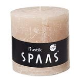 Spaas Rustic Unscented Pillar Candle 100/100 mm, ± 75 Hours, Beige