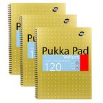 Pukka Vellum A4 Notepad Wire Bound Perforated 120 Pages Pack of 3 - Color: none