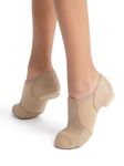 Capezio E-Series Jazz Shoes With Easy Slip-On Design, Classic Unisex Jazz Shoe With Split Sole For Convenience & Easy Wearing, Durable Leather Dance Shoes - Caramel, Size 10