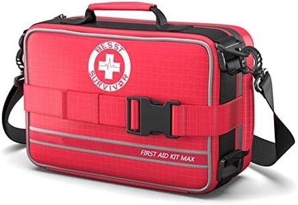 Besst Survivor Comprehensive First Aid Kits, Advanced Trauma Kits with Labeled Compartments, Large Survival Medical Kits for Vehicle, Home, Camping, Sports -Emergency Necessities Kits -230 Piece