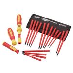 Draper XP1000 19 Piece Precision Screwdriver Set | VDE Dual Insulated Interchangeable Blade | Electrical Tool Driver Set | Hand Tools Set | 81762