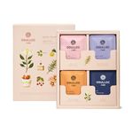 OSULLOC Lovely Tea Gift Box Set (12 count, 4 flavors x 3 EA) Mothers Day Gift Guide | Premium Blended Tea from Jeju | Korean Tea Sampler | Fruit Tea Variety Pack | Pyramid Tea Bag Series