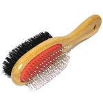 Rosewood Double Sided Wooden Grooming Brush for Dogs & Cats, Medium