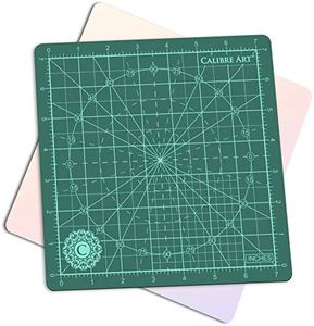 Calibre Art Rotating Self Healing Cutting Mat, Perfect for Quilting & Art Projects, 8x8 (7" grids)