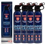 Vapor Clean Fire Spray by Prepared Hero - 4 Pack - Portable Fire Extinguisher for Home, Car, Garage, Kitchen - Works on Electrical, Grease, Battery Fires & More - Compact, Easy to Use