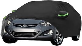 Proadsy 2024 Upgrade Car Cover for 1995-2024 Hyundai Elantra, Waterproof All Weather for Automobiles, Windproof Snowproof Rain Hail Sun UV Protection Full Outdoor Indoor Exterior Car Covers, Black