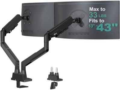 WALI Adjustable Dual Monitor Mount for 13-43 inch Screens, up to 22 lbs