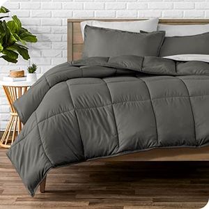 Bare Home Duvet Set - King Size - Ultra-Soft - Goose Down Alternative - Premium 1800 Series - 6.4 TOG - All Season Warmth Quilt - Comforter Set (King, Grey)