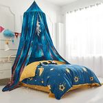 Mengersi Blue Bed Canopy for Boys, Canopy for Bed Indoor Outdoor Castle Hanging House Decoration Reading Nook (Blue)