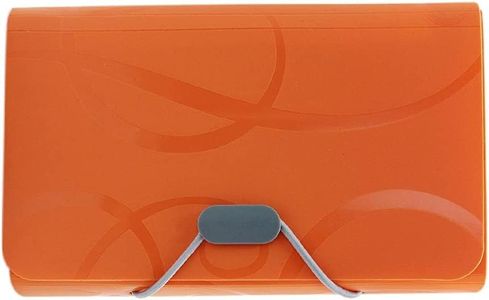 1Pc A6 Plastic File Organizer Wallet Mini Expanding File Folder,13 Pockets Accordion File Mini Organizer Wallet,Expanding File Document Storage Wallet,Expanding File Organiser Accordion Folder,Orange