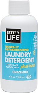 BETTER LIFE Laundry Detergent - Concentrated Liquid Laundry Soap for Automatic Washing Machine - Gentle Unscented Laundry Supplies for Sensitive Skin - 4oz