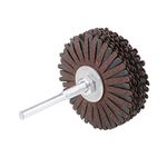 uxcell Abrasive Cloth Flap Wheel Sanding Star 1/4-Inch Shank for Woodworking Root Carving Furniture Polishing 80 Grit