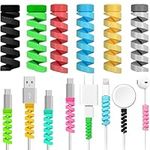 32 Pcs iPhone Cable Protector Cute-Charger Protector,Iphone Wire Protector,Iphone Charger Cable Protectors, USB Cable Saver, iphone Cable Protector