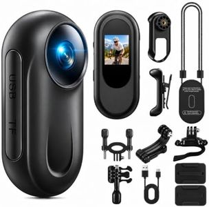 Mini Body Camera 1080P, 512G Thumb Size Body Camera with Audio and Display, Wearable POV Video Recorder with 360° Rotating Clip & Magnetic Clip for Vlogging, Travel, Cycling, Pet Walking, No SD Card