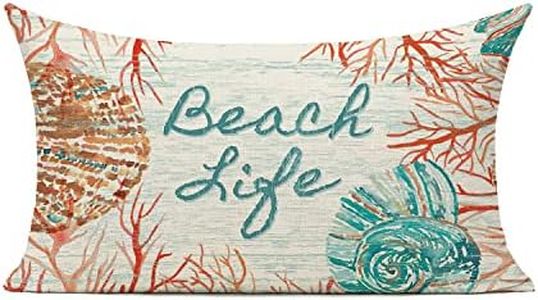 HODKHNO Throw Pillow Covers 12x20 Inch Colorful Beach Life Home Decor Pillowcase Cushion Case Lumbar Pillow Cover for Couch Bed Sofa