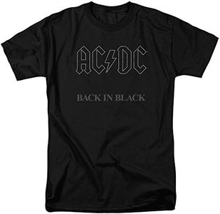 ACDC Back in Black Logo Rock Album T Shirt & Stickers (Medium)