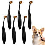 6 PCS Pet Tear Stain Remover Brush Tear Stain Comb for Small Dogs Soft Cat Brush Pro Applicator Brush Soft Brush for Dogs and Cats (Brown)