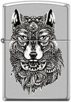 Zippo Custom Lighter Design Ethnic Totem Native American Indian Wolf Windproof Collectible - Cool Cigarette Lighter Case Made in USA Limited Edition & Rare