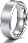 6mm Silver Wedding Band for Him and