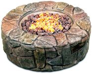 Centurion Supports Fireology KALUYA Bronze Lavish Garden & Patio Gas Fire Pit with Eco-Stone Finish – Fully Assembled
