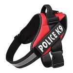 Pethub Dog Red K9 Police Harness Dog Harness Vest with Hook and Loop Straps and Handle and Adjustable X-Large