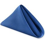 DWCN Royal Blue Cloth Napkins Set of 6, 18 x 18 Inch, Washable Dinner Reusable Napkins with Hemmed Edges for Restaurant, Wedding and Holiday