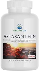 Nature's Lab AstaREAL Astaxanthin - 6mg of Potent Antioxidants - 60 Capsules (2 Month Supply)