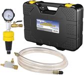 Mityvac MV4533 AirEvac Automotive Radiator/Cooling System Pressure Test Kit, Compressed-air Operated Venturi Vacuum, Compact One-piece Adapter, 2-1/2"D Gauge, Push-button Valve, Custom-molded Case