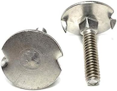 (10) 1/4-20x1-1/4 Stainless Steel Fanged Elevator Bolt Square Neck (1" Diameter Head) 18-8