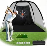 Gagalileo Golf Net Training for Teens & Beginners: 8X6FT with Target Portable for Backyard Indoor Outdoor Hitting Practice