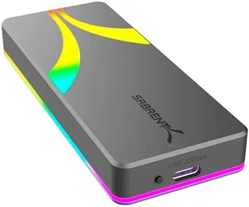 SABRENT Rocket RGB USB C 20Gbps M.2 SATA/NVMe SSD Enclosure (EC-RGBG)