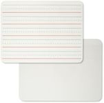 Charles Leonard Dry Erase Board Classroom Pack - Mini Lapboard School Supplies – Set of 12 Two-Sided Plain/Lined Dry Erasable White Boards, 9x12 Inches (35120)