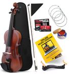 Pyle Full Size Beginner Violin - 4/4 23-Inch Student Full Size Violin/fiddle Starter Kit Adult w/ Premium Travel Case & Student Bow, Extra Strings, Digital Tuner, Shoulder Rest & Cleaning Cloth