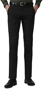 Van Heusen Men's Slim Pants (VHTFFSLBI72447_Black_38)