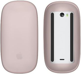 kwmobile Case Compatible con Apple Magic Mouse 1/2 Funda Silicona - Funda Protectora para Raton de Ordenador - Protección Completa - Rosa Palo
