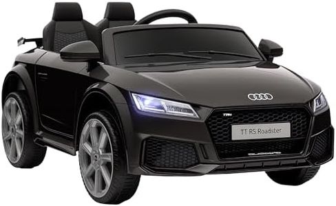 HOMCOM Audi TT RS Licensed 12V Kids' Electric Ride on, Electric Car for Kids with Parental Remote Forward Reverse, Lights, Horn, Music, MP3 Player, Seatbelt, Black