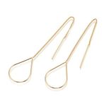 Via Mazzini Gold Plated Sui Dhaga Needle And Thread Teardrop Shape Dangle Earrings For Women And Girls (ER2119)