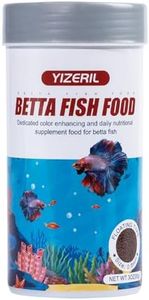yizeril Betta Fish Food - Floating Pellets Betta Food All Natural Protein Rich in Calcium for Betta'S Color Enhancing Healthy Development and Cleaner Water (4oz)
