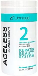 UNNIQUE Ageless Blonde Fusion Toning Keratin Treatment - 2-in-1 Color Corrector & Bond Rebuilder that Rebuilds Blonde, Kills Brass for Perfectly Cool-Toned, Strong, and Smooth Hair