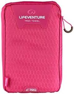 Lifeventure SoftFibre Travel Towel — Compact, Lightweight Quick-Dry Sports & Beach Towel, Sand-Free Design, Extra Large, Pink