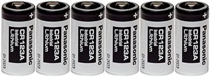 Panasonic Industrial CR123A Lithium Battery 3V 6 Pack