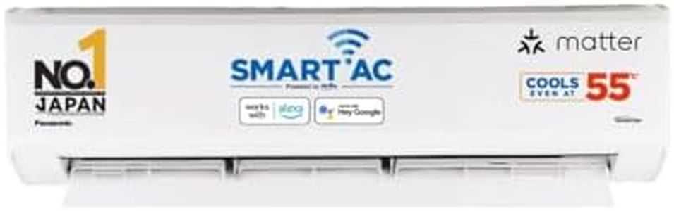 Panasonic EU 7 in 1 Convertible 1.5 Ton 5 Star Inverter Split Smart AC (100% Copper Condenser, CS/CU-EU18BKY5XFM), 55°Tested, PM0.1 Filter, Ag Clean, 4Way Swing, High CFM & Eco tough Outdoor