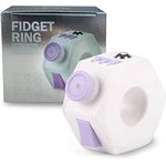 YOULIKE Fidget Toy Sensory Cube Toy - Cube Toy with Click Ball - Decompression Ring Fidget Finger Toy for ADD ADHD Stress Relief for Adults(Purple)