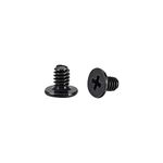 uxcell M2x4mm Phillips Screw Fastener Black 3.8mm Dia Screw Head for Laptop PC TV Fan Switch 100pcs