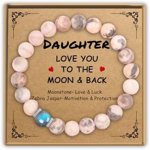 Daughter Gifts from Mom Dad, Daughter Bracelet as Back to School Gifts for Daughter, Beaded Bracelets as Birthday Gifts for Daughter, Daughter Jewelry as Gifts for Teens Girls Adult from Sereney