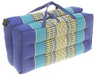 Namesakes Kapok Yoga Block Meditation cushion – Foldable Support Bolster - Blue Dark Blue