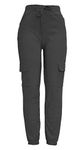 Barfly Fashion New Ladies Cargo Combat Stretch Casual Trousers Womens Slim Fit Sport Jogger (Black, 12)