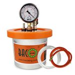 BACOENG 1.2 QT Stainless Steel Resin Trap Vacuum Degassing Chamber (3 Gallon/1.2 QT/2 QT Available)