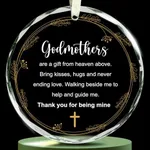 NewEleven Godmother Proposal Gift - Godmother Gift - Will You be My Godmother - Godmother Gifts for Christmas, Godmother Gifts from Godchild, Godmother Gifts from Godchild - Christmas Ornament 2024